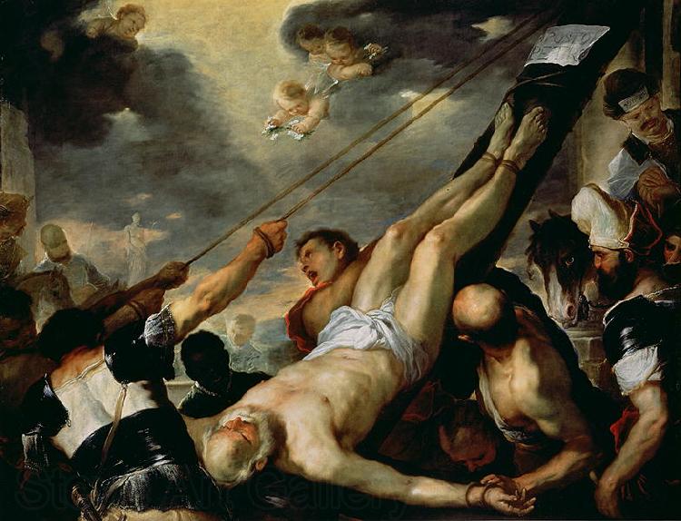 Luca Giordano Crucifixion of St Peter Norge oil painting art
